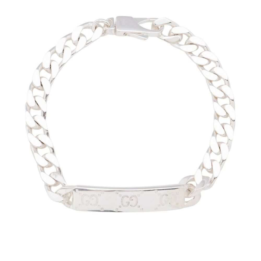 Gucci Sterling Silver GG Tag ID Bracelet